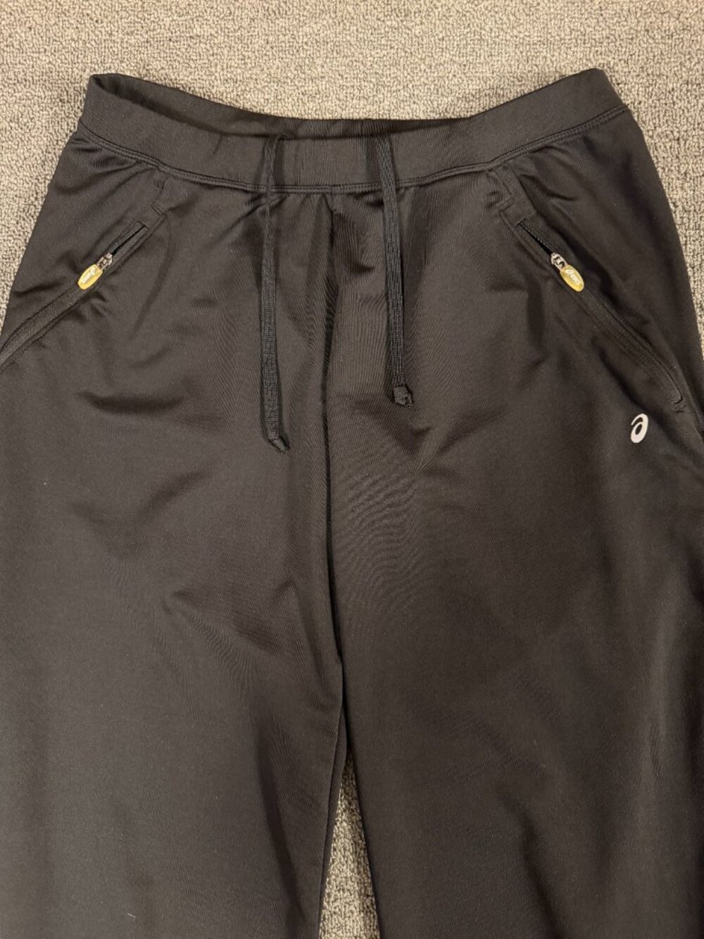 ASICS Black Athletic Pants Women's Medium Zip Pockets Running Performance - Picture 5 of 12